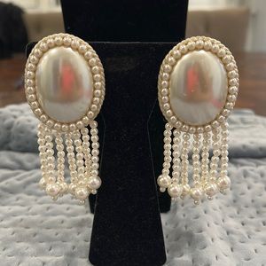 Vintage Large Custom Pearl Fringe Earring-Boutique
